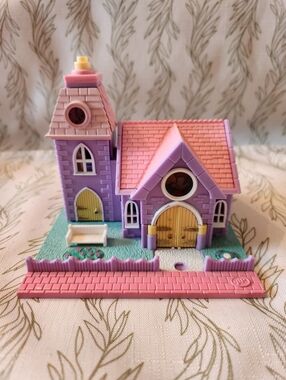 Vintage 1993 Bluebird Polly Pocket Wedding Chapel